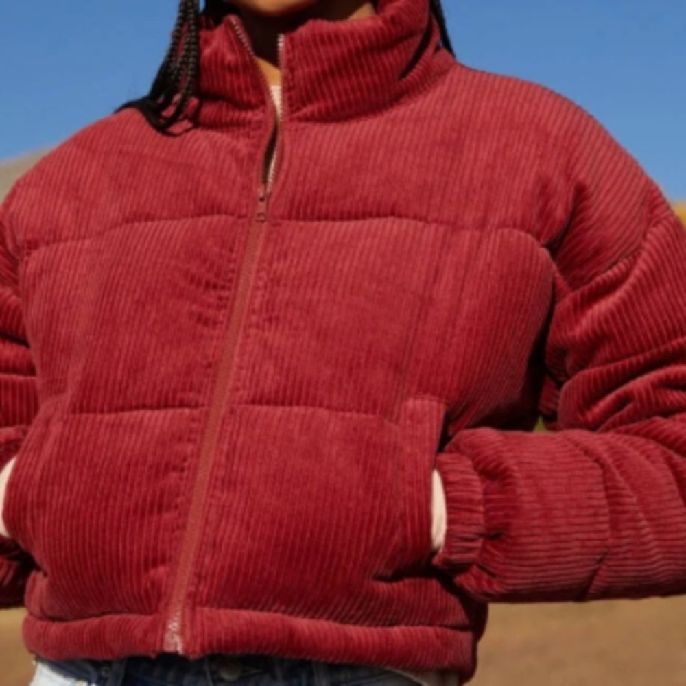 LA Hearts Corduroy Puffer Jacket (PacSun)
